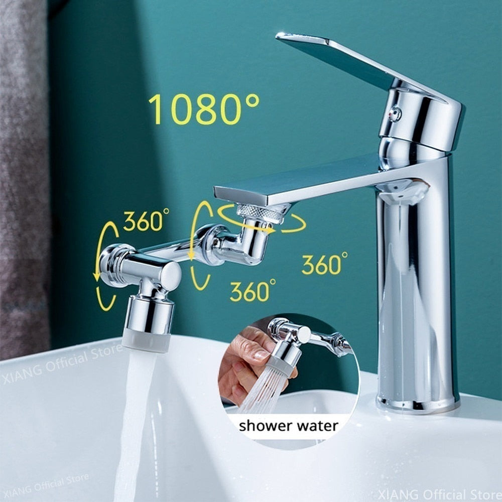 Universeller, um 1080° drehbarer Wasserhahn