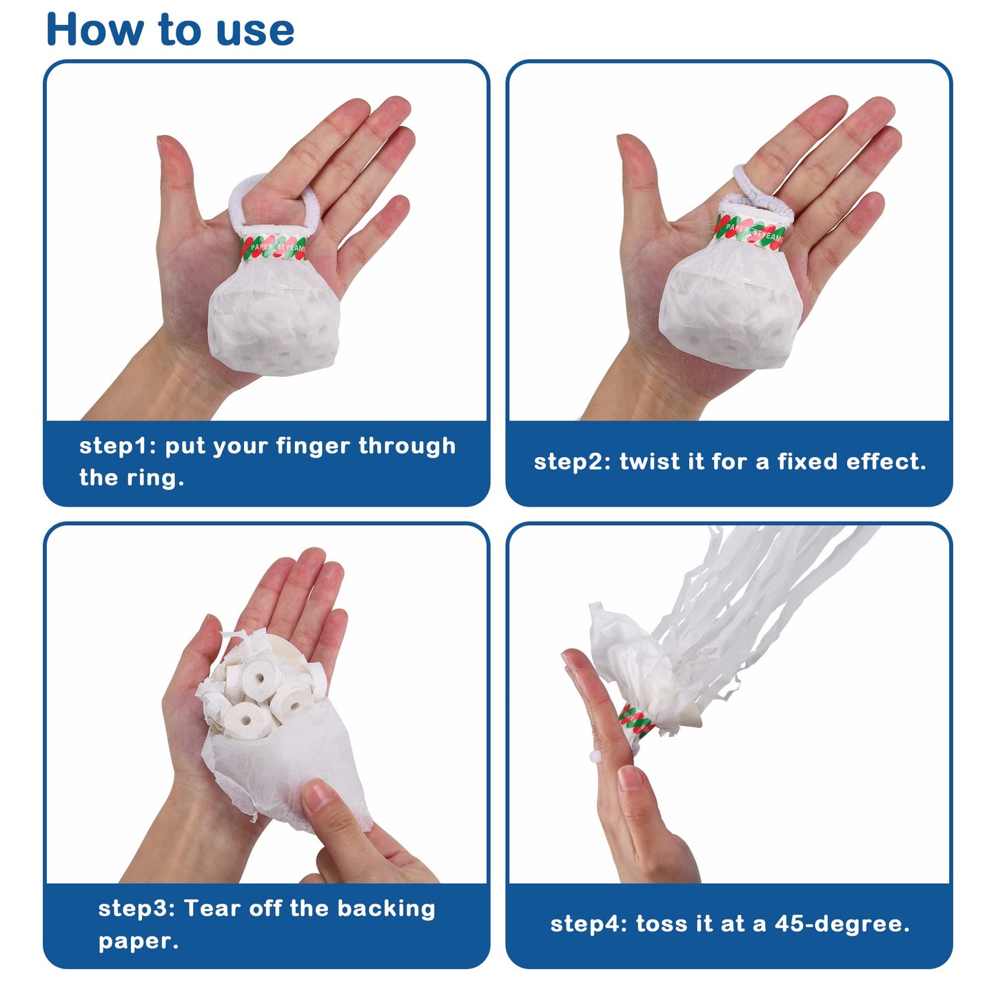 10er-Pack saubere Luftschlangen 